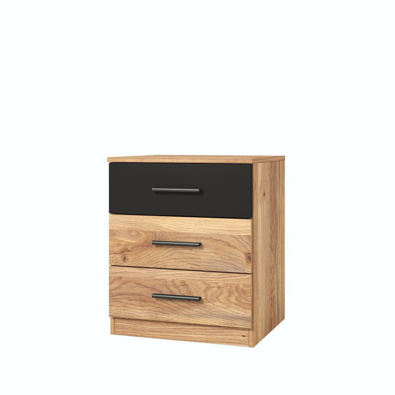 Beta Bedside Cabinet 46cm [Oak Mauvella]