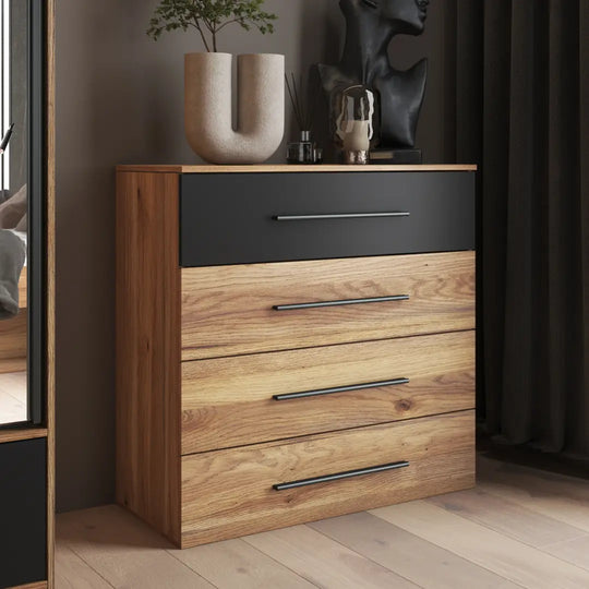 Beta Chest Of Drawers 91cm [Oak Mauvella]