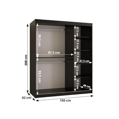 Bahrain II Sliding Door Wardrobe 150cm