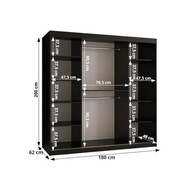 Bahrain II Sliding Door Wardrobe 180cm