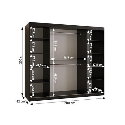 Bahrain II Sliding Door Wardrobe 200cm