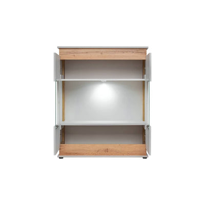 Berlin Display Cabinet 90cm [White] - Interior Image