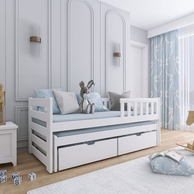 Wooden Double Bed Bolko With Trundle