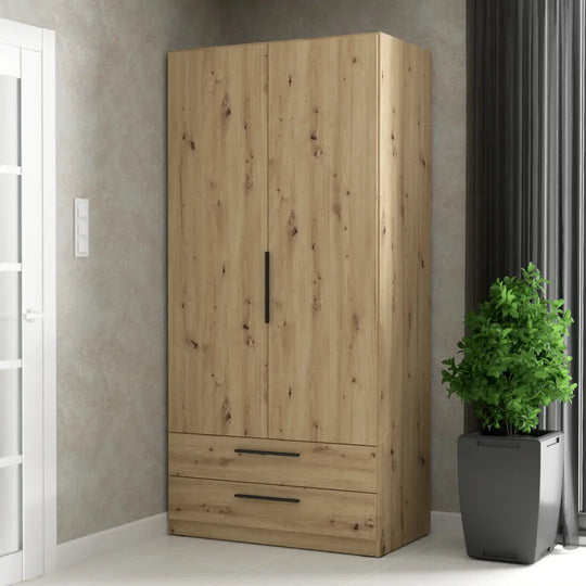 Cadixo Hinged Door Wardrobe 101cm [Drawers]