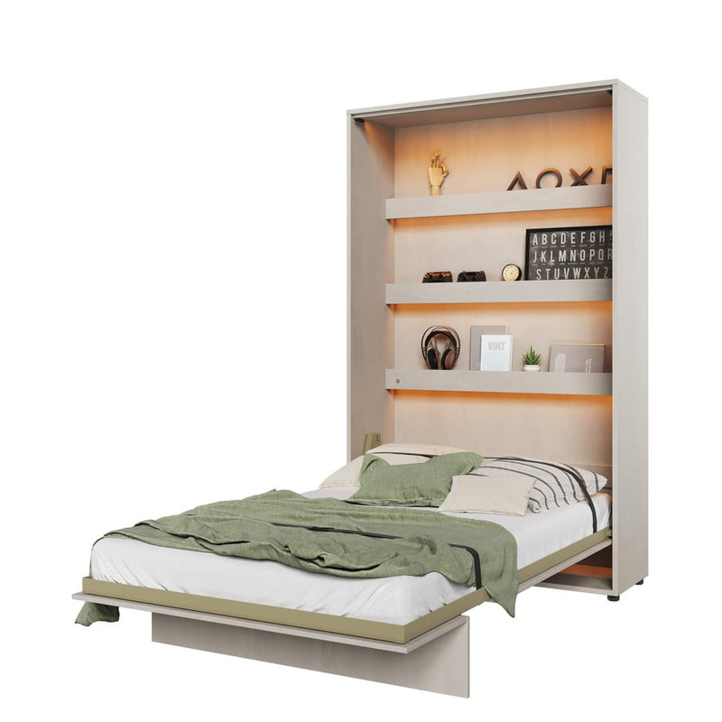Concept Junior Vertical Wall Bed 120cm [Grey] - White Background 3