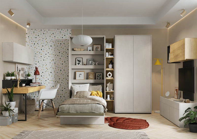 Concept Junior Vertical Wall Bed 90cm [Grey] - Lifestyle Image