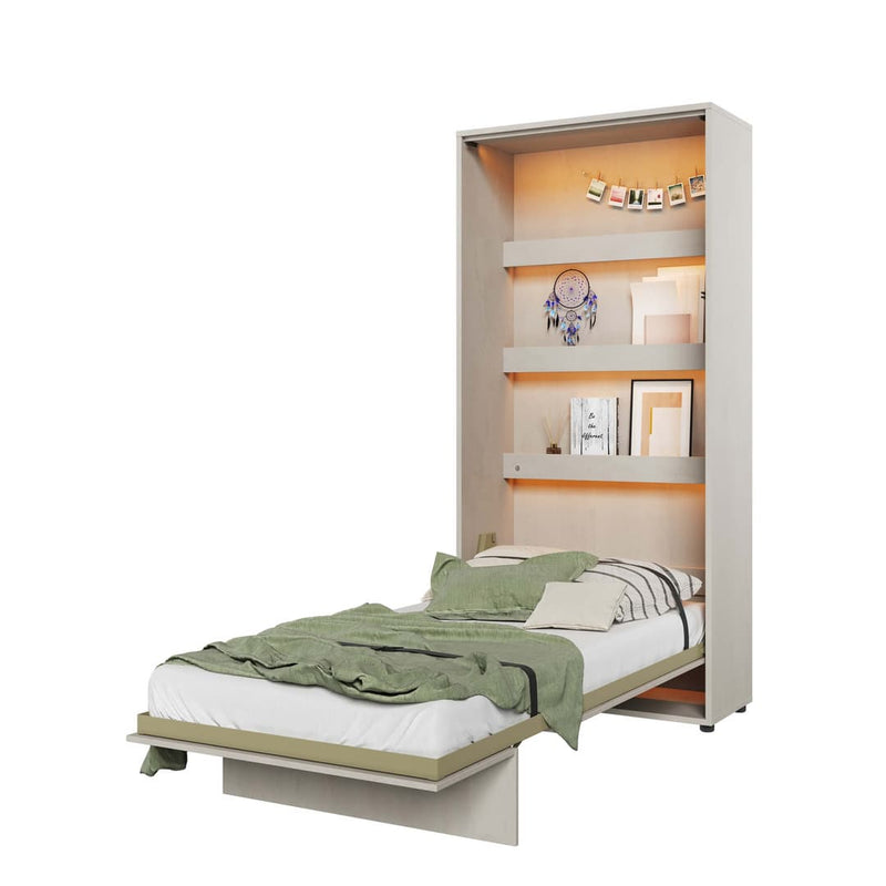Concept Junior Vertical Wall Bed 90cm [Grey] - White Background 3
