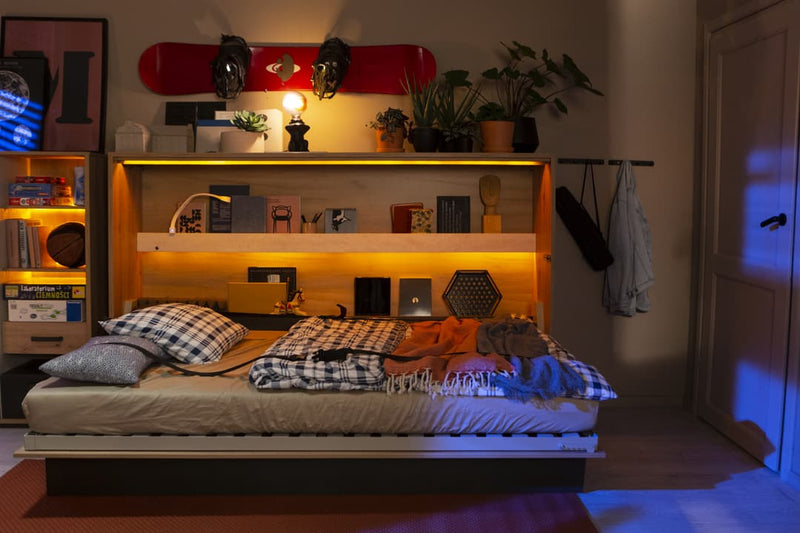 Concept Junior Horizontal Wall Bed 120cm [Oak] - Lifestyle Image 6