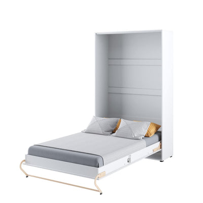 CP-02 Vertical Wall Bed Concept Pro 120cm with Storage Cabinet [White] - Open Wall Bed Image