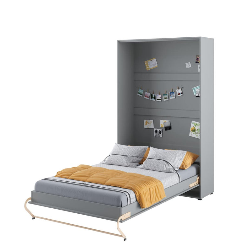 CP-02 Vertical Wall Bed Concept Pro 120cm with Storage Cabinet [Grey] - Open Wall Bed Image 2