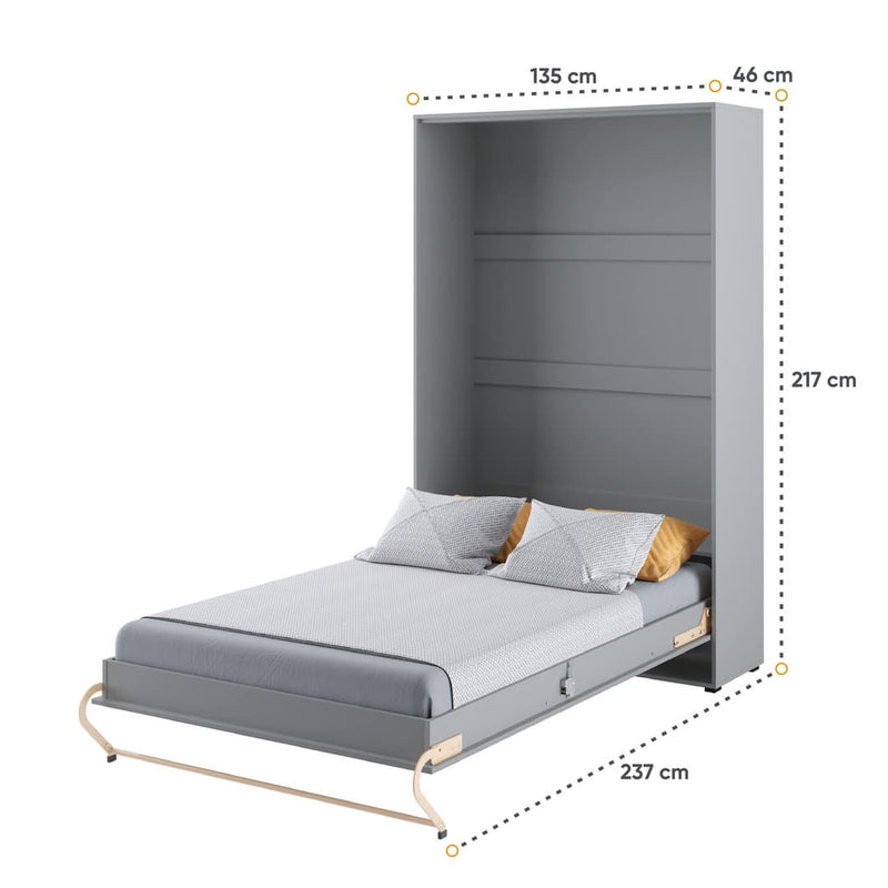 CP-02 Vertical Wall Bed Concept 120cm [Grey] - Open Wall Bed Image 3