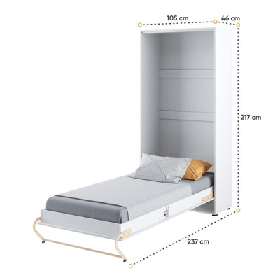 CP-03 Vertical Wall Bed Concept 90cm [White] - Open Wall Bed Image 3