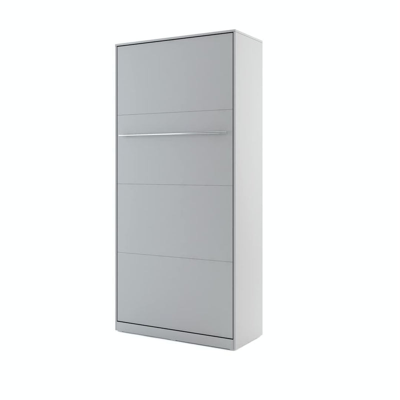 CP-03 Vertical Wall Bed Concept Pro 90cm with Storage Cabinet [Grey] - White Background