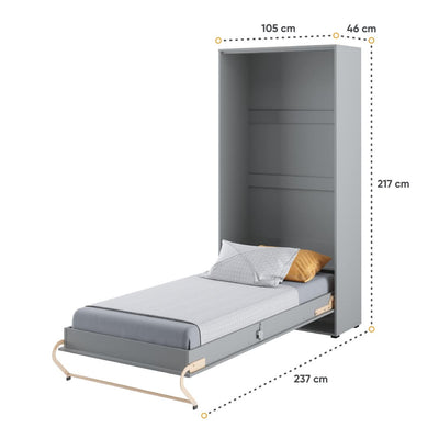CP-03 Vertical Wall Bed Concept 90cm [Grey] - Open Wall Bed Image 4