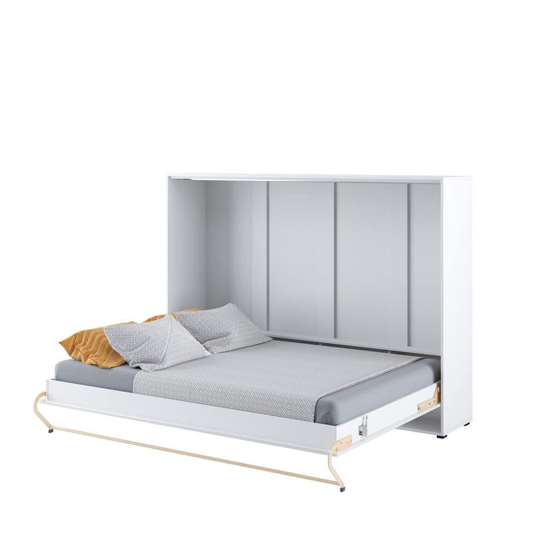CP-04 Horizontal Wall Bed Concept Pro 140cm with Over Bed Unit [White] - Open Wall Bed Image 3