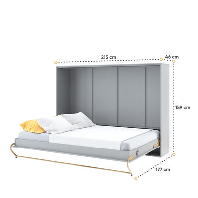 CP-04 Horizontal Wall Bed Concept 140cm [Grey] - Open Wall Bed Image 4