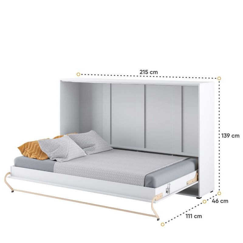 CP-05 Horizontal Wall Bed Concept 120cm [White] - Open Wall Bed Image 3
