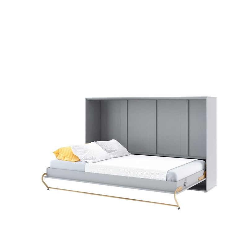 CP-05 Horizontal Wall Bed Concept Pro 120cm with Over Bed Unit [Grey] - Open Wall Bed Image