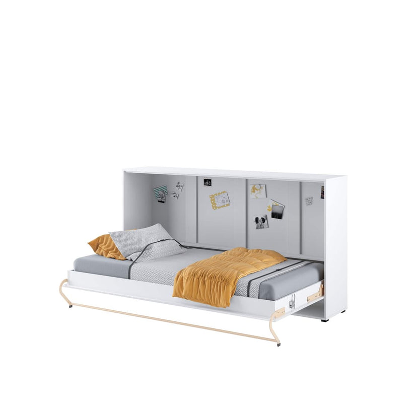 CP-06 Horizontal Wall Bed Concept Pro 90cm with Over Bed Unit [White]- Open Wall Bed Image 4
