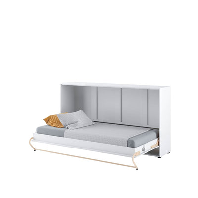 CP-06 Horizontal Wall Bed Concept Pro 90cm with Over Bed Unit [White]- Open Wall Bed Image