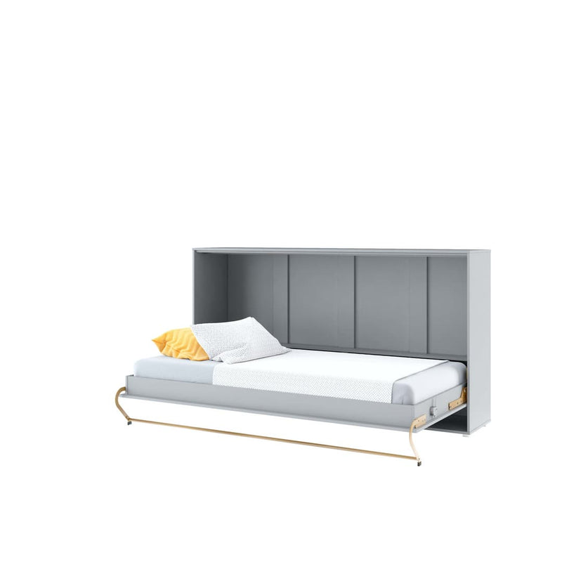 CP-06 Horizontal Wall Bed Concept Pro 90cm with Over Bed Unit [Grey]- Open Wall Bed Image