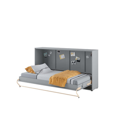 CP-06 Horizontal Wall Bed Concept Pro 90cm with Over Bed Unit [Grey]- Open Wall Bed Image 2