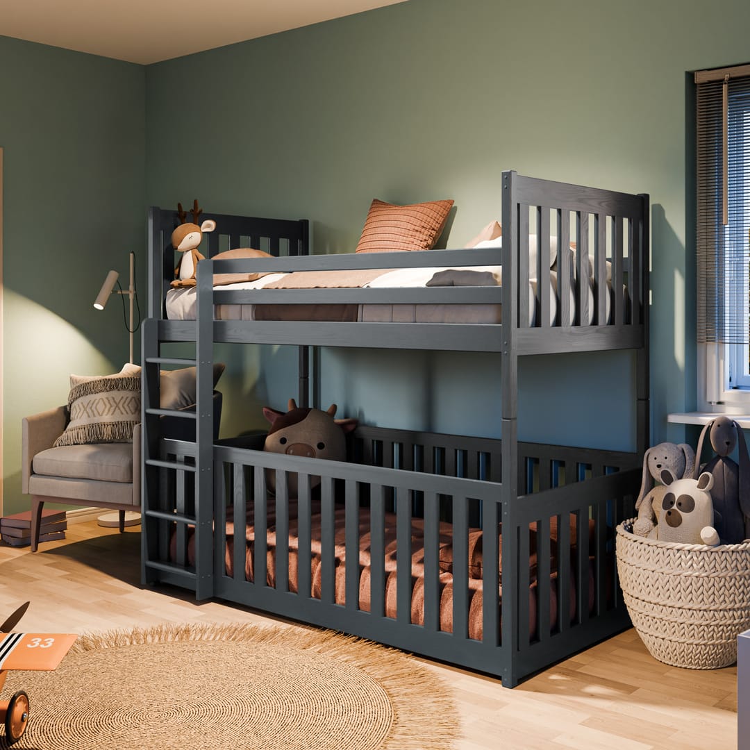 Wooden Bunk Bed Cris with Cot Bed Arthauss Furniture