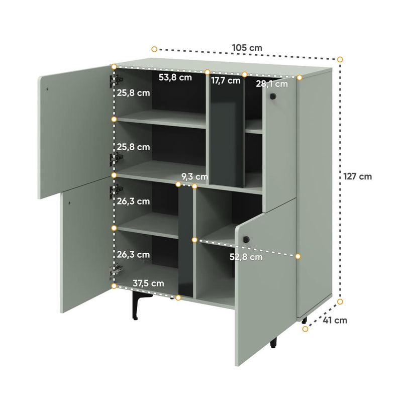 Milano Highboard Cabinet 105cm