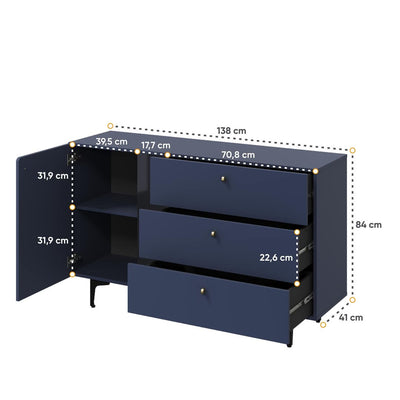 Milano Sideboard Cabinet 138cm