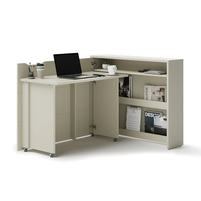 Work Concept Convertible Hidden Desk With Storage