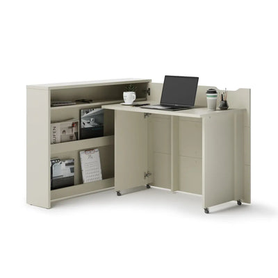 Work Concept Convertible Hidden Desk With Storage