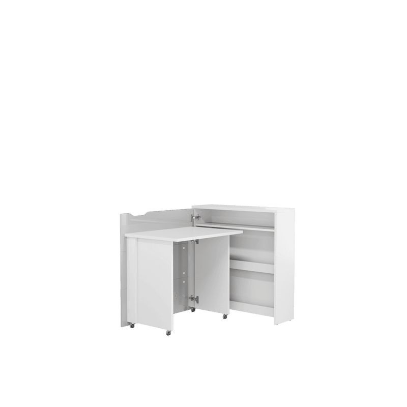 Work Concept Slim Convertible Hidden Desk 90cm [White] - Interior Layout 3