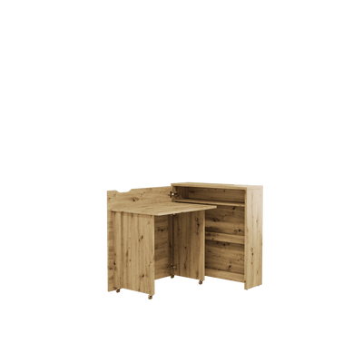 Work Concept Slim Convertible Hidden Desk 90cm [Oak Artisan] - Interior Layout 