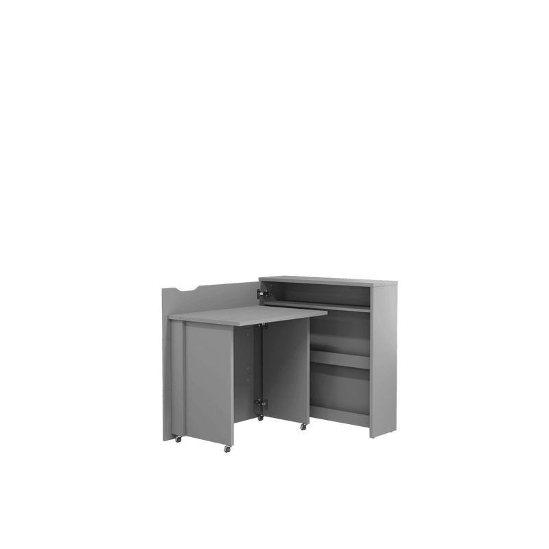 Work Concept Slim Convertible Hidden Desk 90cm [Grey] - Interior Layout