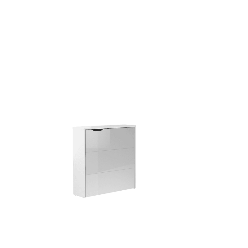 Work Concept Slim Convertible Hidden Desk 90cm [White Gloss] - White Background 2