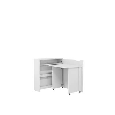 Work Concept Slim Convertible Hidden Desk 90cm [White] - Interior Layout 2