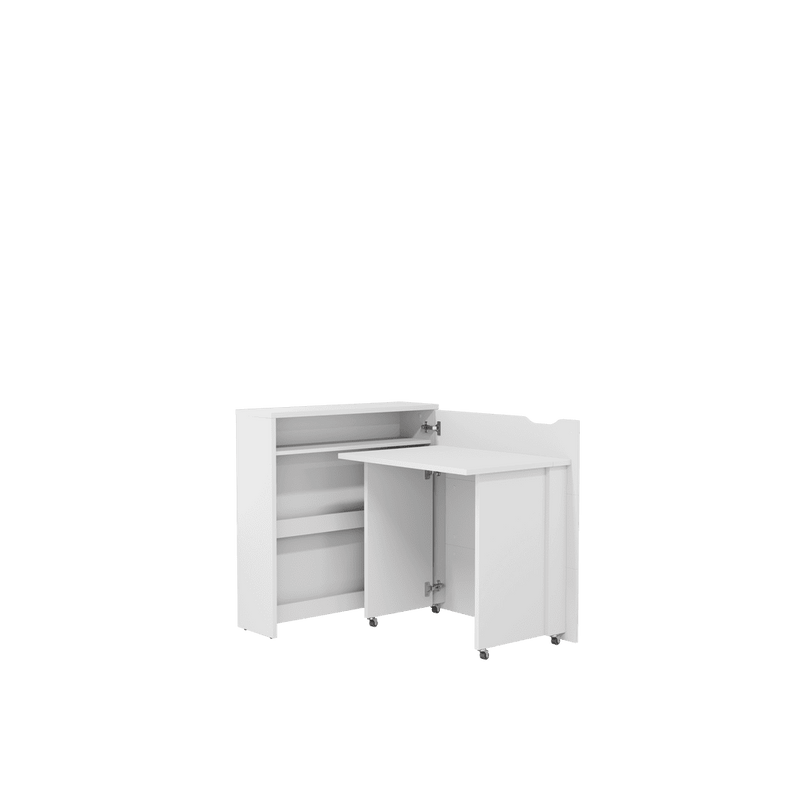 Work Concept Slim Convertible Hidden Desk 90cm [White] - Interior Layout 2