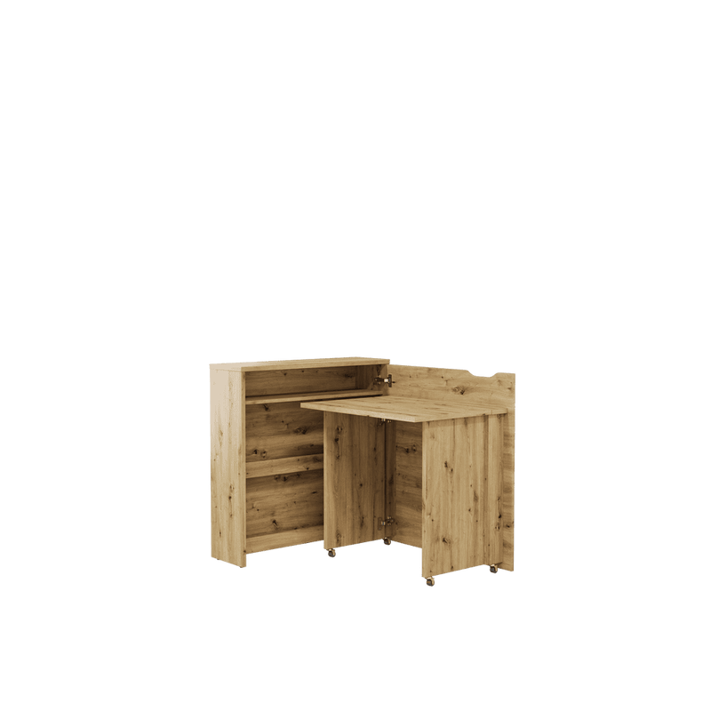 Work Concept Slim Convertible Hidden Desk 90cm [Oak Artisan] - Interior Layout  2