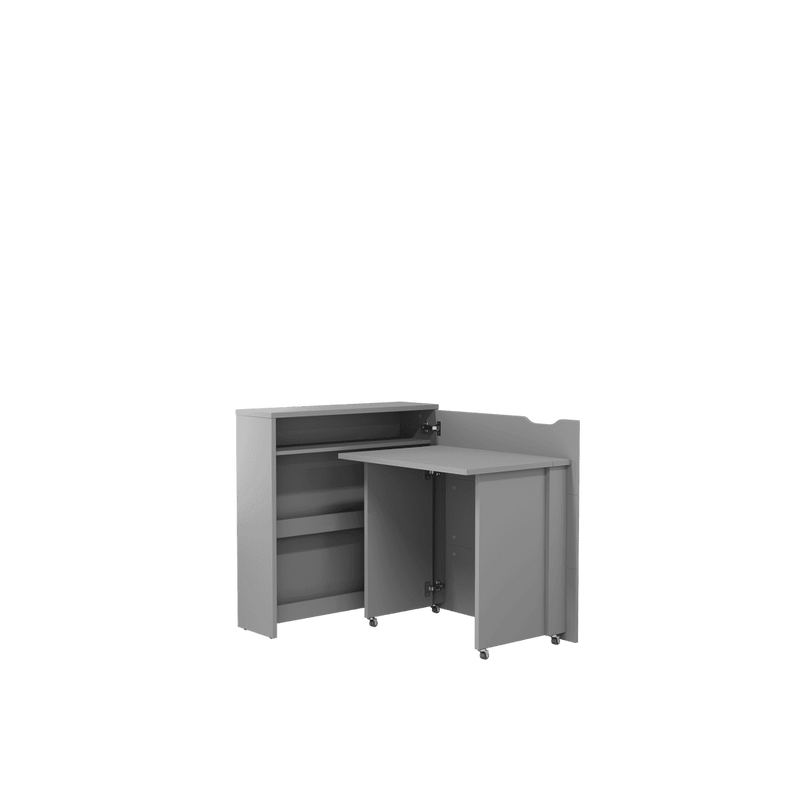 Work Concept Slim Convertible Hidden Desk 90cm [Grey] - Interior Layout 2