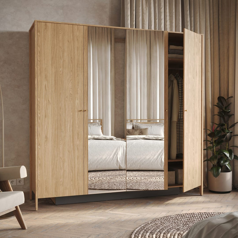 Cozy Hinged Door Wardrobe 220cm