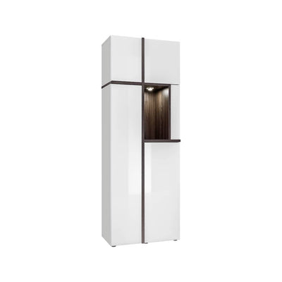 Cross Tall Display Cabinet 70cm [White] - White Background