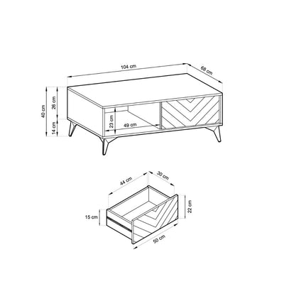 Diamond Coffee Table 104cm