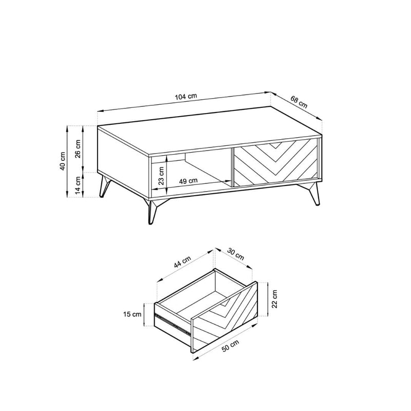 Diamond Coffee Table 104cm