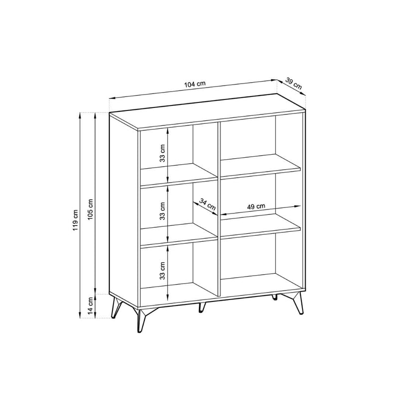 Diamond Highboard Cabinet 104cm