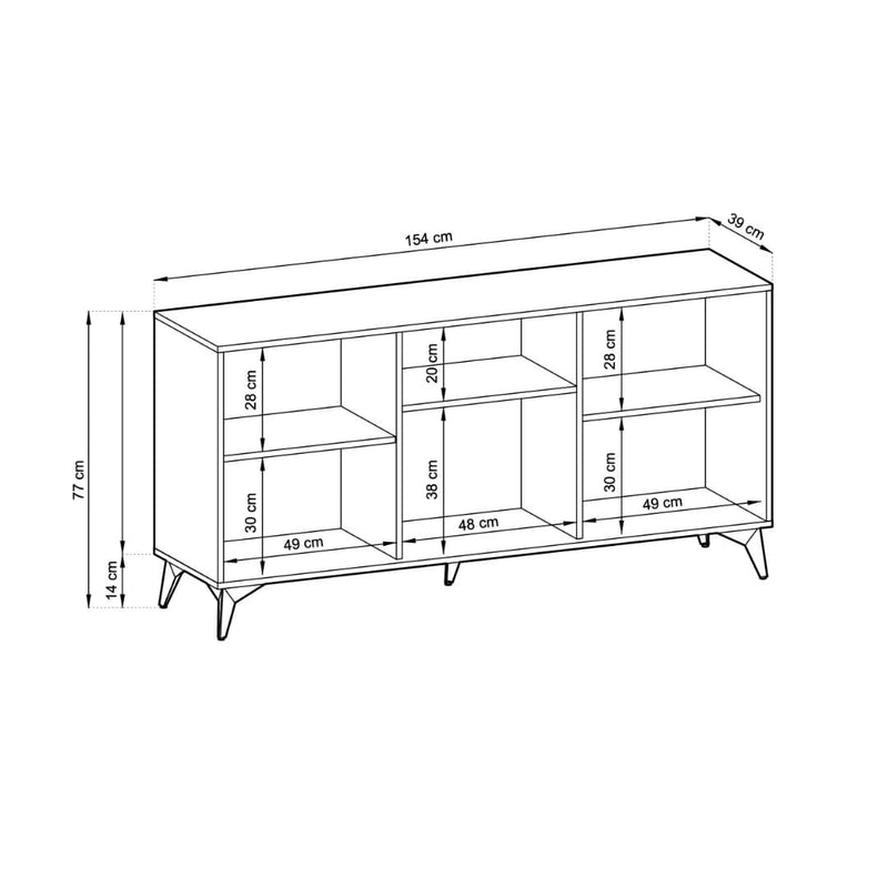 Diamond Large Sideboard Cabinet 154cm