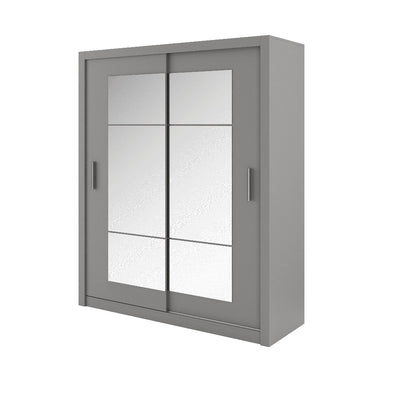 Idea 02 - 2 Sliding Door Wardrobe 180cm [Grey] - White Background