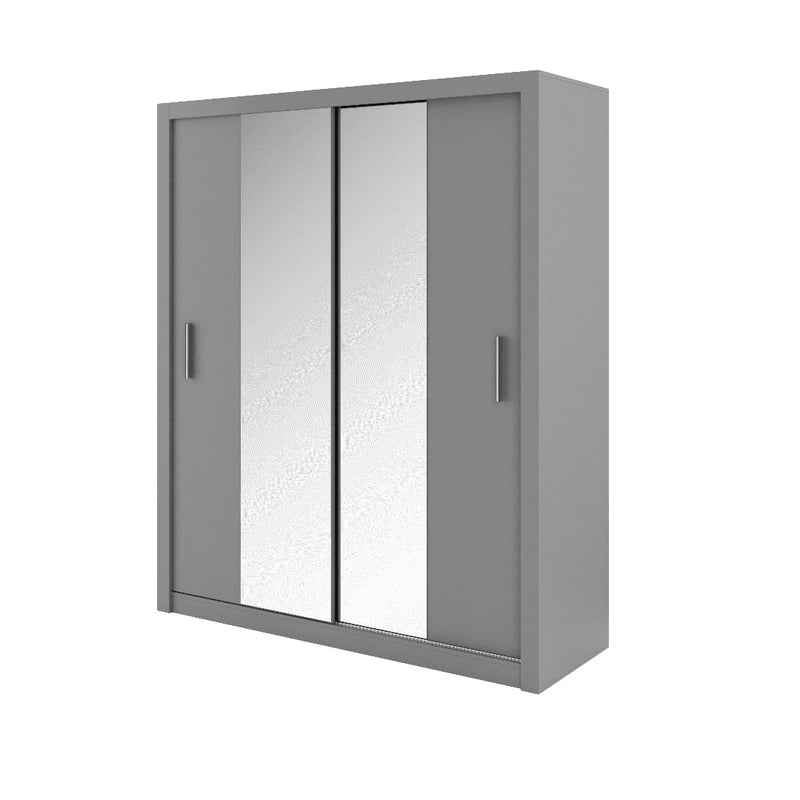 Idea 03 - 2 Sliding Door Wardrobe 180cm [Grey] - White Background