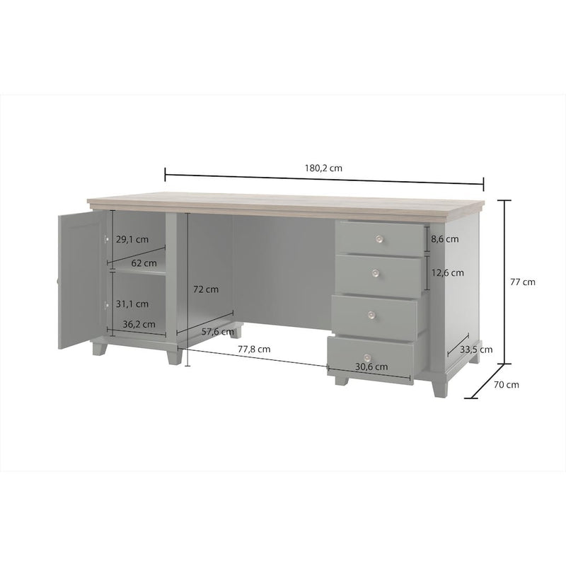 Evora Office Desk 180cm