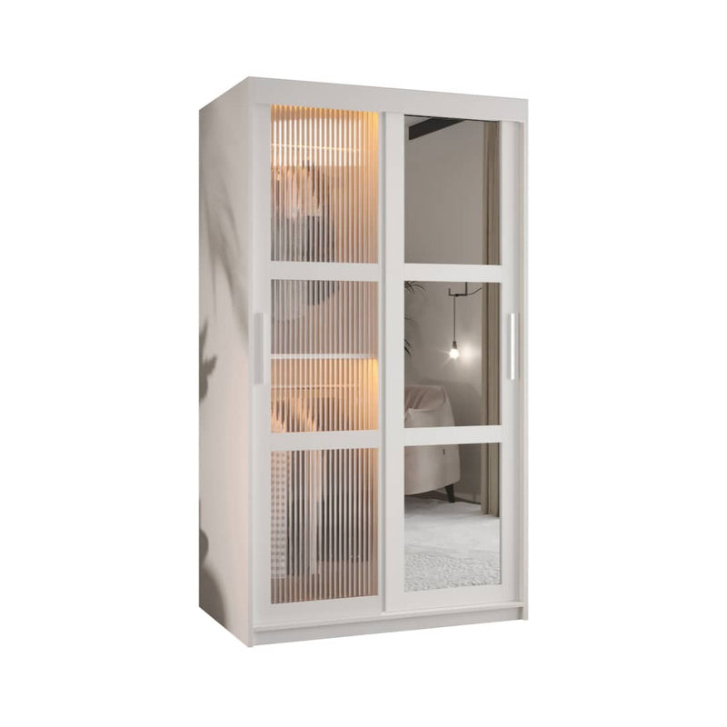 Flutes II Sliding Door Wardrobe 100cm