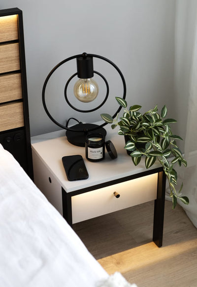 Gris Bedside Table 40cm